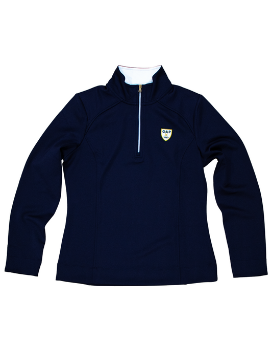 Fairway & Greene Ladies Wells 1/4 Zip - GAP logo (navy)
