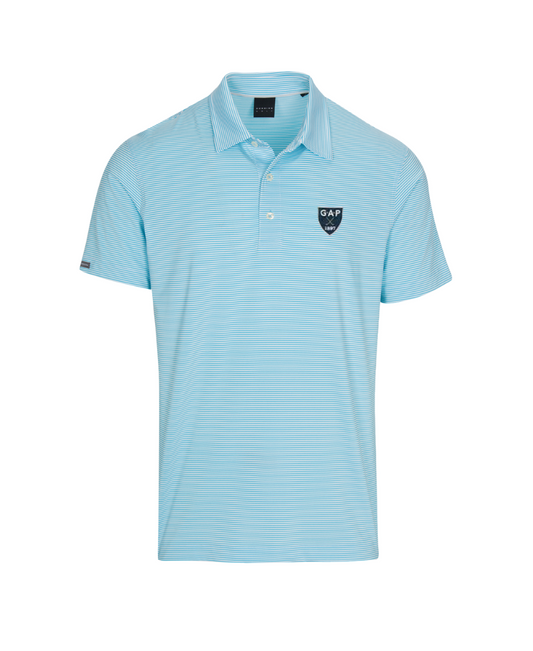 Dunning Men's Helsby Jersey Performance Polo - BLUE
